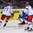OSTRAVA, CZECH REPUBLIC - MAY 3: Slovenia's Luka Gracnar #40 tracks a bouncing puck with Russia's Anton Belov #77 and Artemi Panarin #9 in front during preliminary round action at the 2015 IIHF Ice Hockey World Championship. (Photo by Richard Wolowicz/HHOF-IIHF Images)


